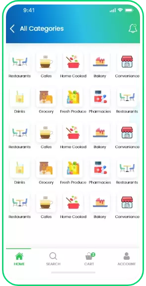 Grocery Delivery App screen